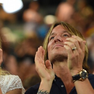 Nicole Kidman et son mari Keith Urban lors de la demi-finale femmes de l'Open d'Australie à Melbourne, le 24 janvier 2019.