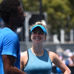 Gaël Monfils et Elina Svitolina à l'Open d'Australie de Melbourne, en janvier 2019.


