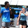 Gaël Monfils et Elina Svitolina à l'Open d'Australie de Melbourne, en janvier 2019.


