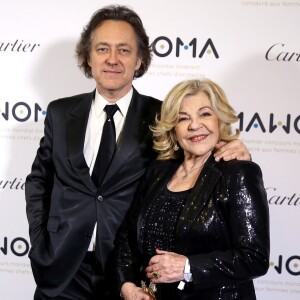 Nicoletta et son compagnon Jean-Christophe Molinier - Soirée exceptionnelle à l'occasion du lancement du 1er concours international de femmes chefs d'orchestre, MAWOMA, à l'hôtel Intercontinental Paris Le Grand, à Paris. Le 24 Janvier 2019 © Dominique Jacovides / Bestimage