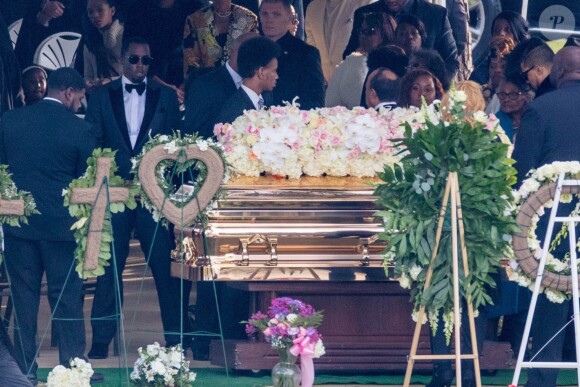 Exclusif - Sean Combs, aka P. Diddy, aux obsèques de Kim Porter, son ex-compagne et la mère de ses enfants, à Columbus dans l'Etat de Georgie le 24 novembre 2018.