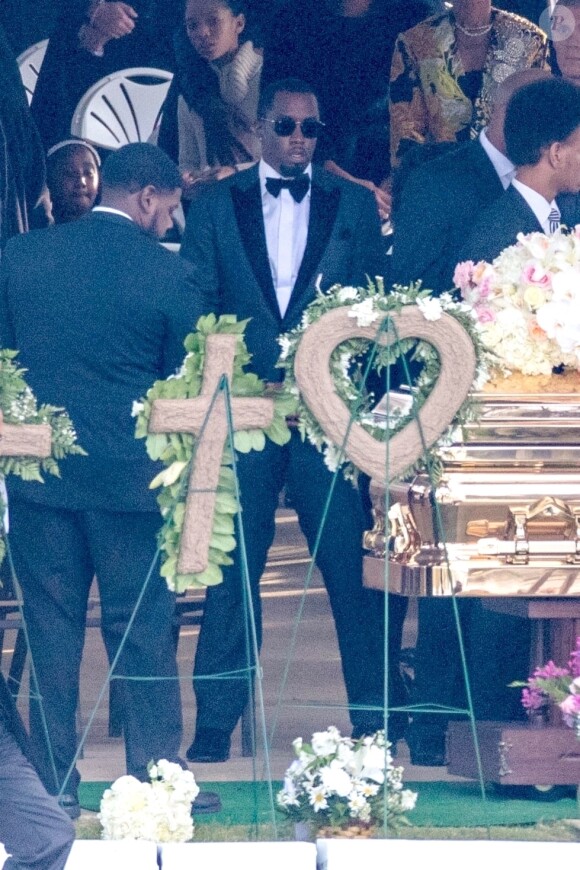 Exclusif - Sean Combs, aka P. Diddy, aux obsèques de Kim Porter, son ex-compagne et la mère de ses enfants, à Columbus dans l'Etat de Georgie le 24 novembre 2018.