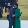 Usher - Sean Combs lors des obsèques de son ex compagne et mère de ses enfants Kim Porter à Columbus le 24 novembre 2018.  Sean Combs heads over with his family to watch a fireworks display after an emotional funeral service for Kim Porter. On his way out, Diddy can be seen chatting and hugging fellow recording artist Usher. Columbus on November 24, 2018.24/11/2018 - Columbus