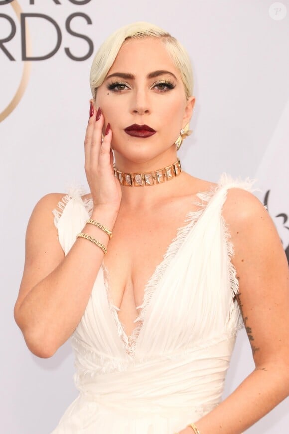 Lady Gaga - Photocall - 25ème cérémonie annuelle des Screen Actors Guild Awards au Shrine Audritorium à Los Angeles, le 27 janvier 2019.