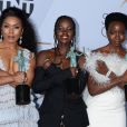Angela Bassett, Danai Gurira, Lupita Nyong'o (Screen Actors Guild Award de la meilleure distribution pour le film "Black Panther") - Pressroom de la 25ème cérémonie annuelle des Screen Actors Guild Awards au Shrine Audritorium à Los Angeles, le 27 janvier 2019.