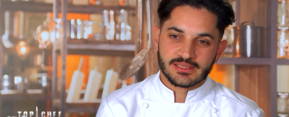 Merouan lors du premier épisode de "Top Chef" saison 10, diffusé le 6 février 2019 sur M6.