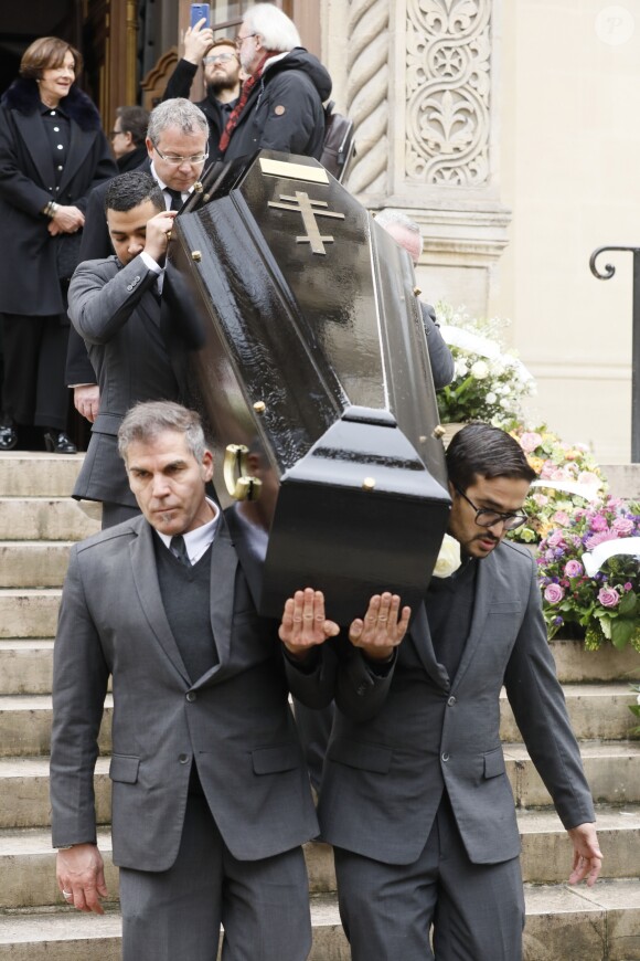Obsèques de Michel Legrand en la cathédrale orthodoxe Saint-Alexandre-Nevsky à Paris, le 1er février 2019.