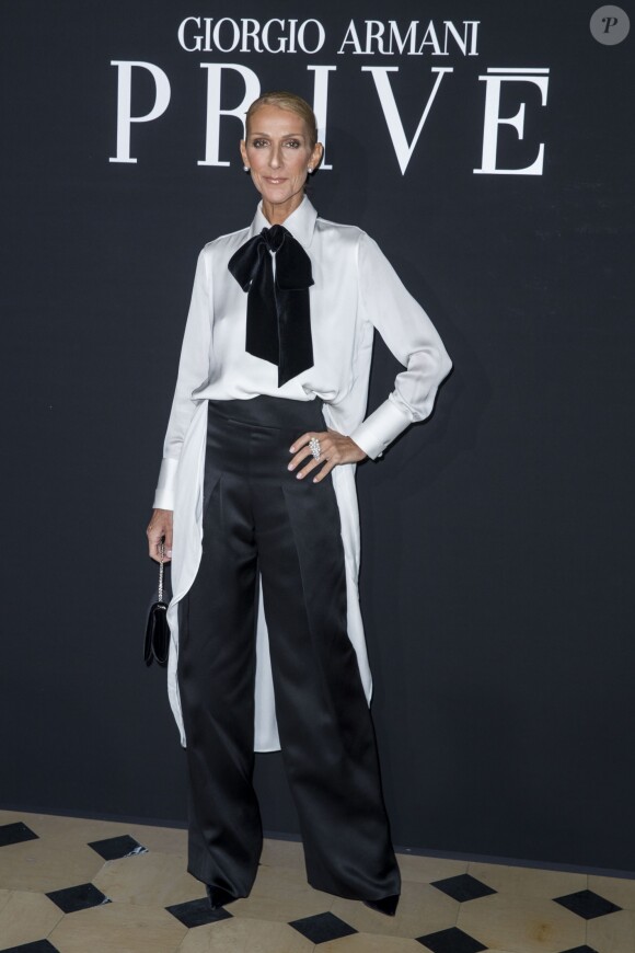 Celine Dion au photocall du défilé de mode Haute-Couture printemps-été 2019 "Giorgio Armani Prive Haute Couture" à Paris. Le 22 janvier 2019 © Olivier Borde / Bestimage