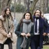 Frédéric Beigbeder, sa fille Chloé, sa femme Lara Micheli - Arrivées au théâtre Marigny pour l'hommage à Michel Legrand à Paris le 1er février 2019.