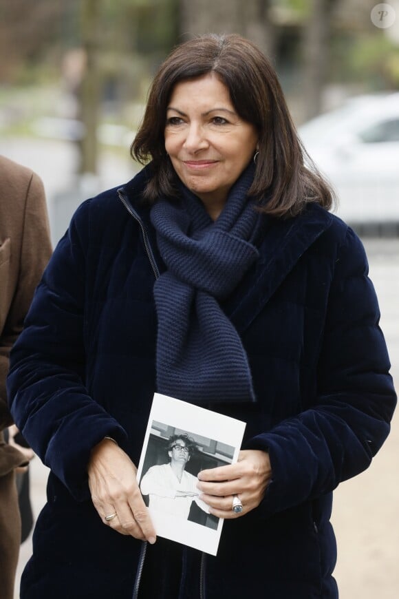 Anne Hidalgo, maire de Paris - Arrivées au théâtre Marigny pour l'hommage à Michel Legrand à Paris le 1er février 2019.
