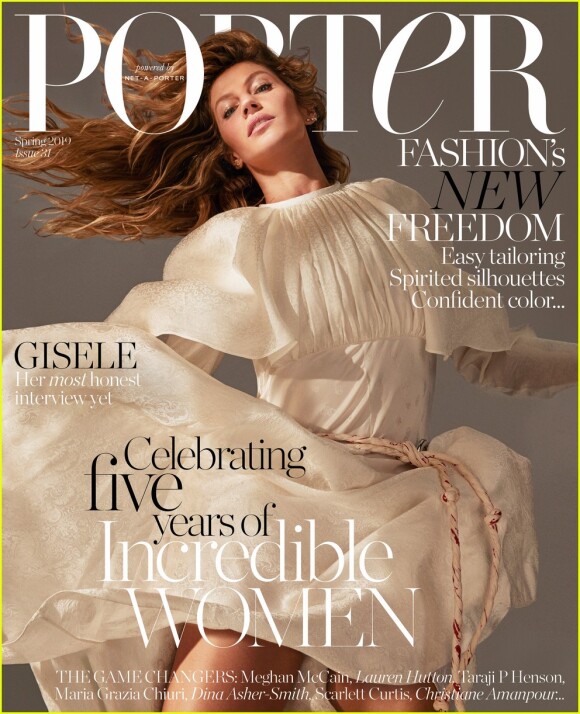Gisele Bündchen en couverture de Porter Magazine (février 2019)