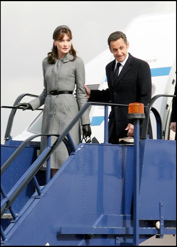 Nicolas Sarkozy et Carla Bruni au Royaume-Uni, mars 2008.