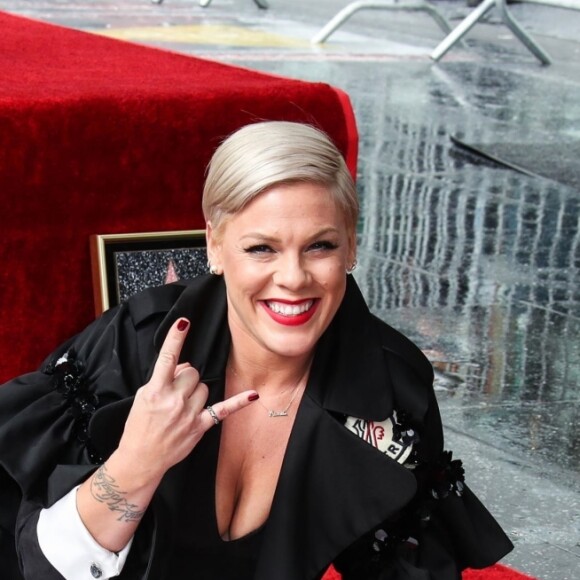 Pink - La chanteuse Pink (Alecia Beth Moore) reçoit son étoile sur le Walk of Fame à Hollywood, Los Angeles, le 5 février 2019.