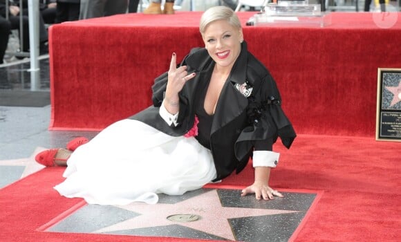 Pink - La chanteuse Pink (Alecia Beth Moore) reçoit son étoile sur le Walk of Fame à Hollywood, Los Angeles, le 5 février 2019.