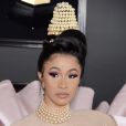 Cardi B, habillée d'un look couture Mugler, et son mari, le rappeur Offset - 61ème édition des GRAMMY Awards à Los Angeles, le 10 février 2019.