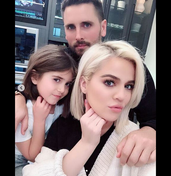 Penelope Disick, son père Scott Disick et sa tante Khloé Kardashian. Février 2019.