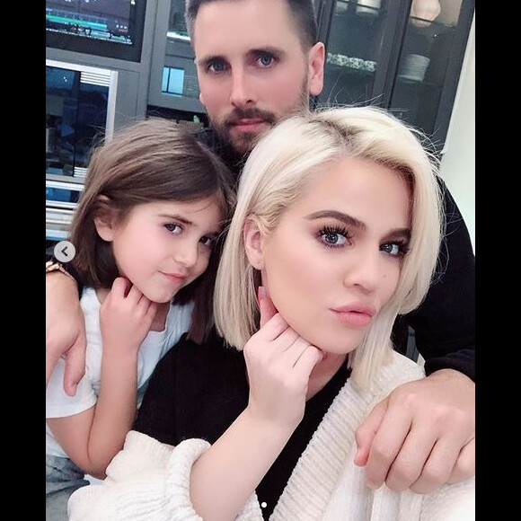 Penelope Disick, son père Scott Disick et sa tante Khloé Kardashian. Février 2019.