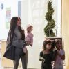 Exclusif - Kim Kardashian et son mari Kanye West emmènent leurs enfants Saint, North et Chicago chez Color Me Mine Ceramic faire de la peinture sur poterie à Calabasas, Los Angeles. Sa soeur Kourtney Kardashian, son ex Scott Disick et leurs enfants Reign et Penelope sont de la partie! Le 19 janvier 2019.