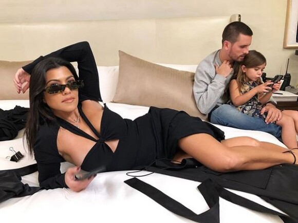 Kourtney Kardashian, Scott Disick et leur fille Penelope. 2018.
