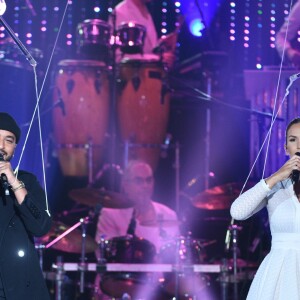 Slimane et Vitaa - Enregistrement de l'émission "Les années bonheur" présentée par P.Sébastien, diffusée le 16 février sur France 2. Le 5 février 2019 © Giancarlo Gorassini / Bestimage