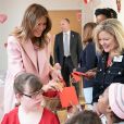 La First Lady Melania Trump se rend à l'institut national de la Santé à Bethesda, le 14 Février 2019.