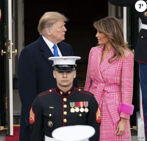 Le président Donald Trump et la First lady Melania Trump à la Maison Blanche, Washington le 13 Février 2019.