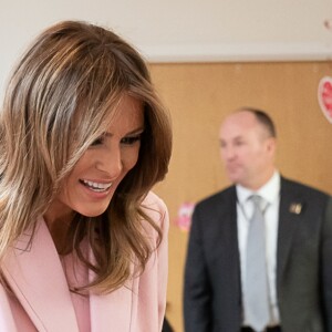La First Lady Melania Trump visite un hôpital pour enfants à Bethesda, Maryland pour la Saint-Valentin le 14 Février 2019 © The White House via Bestimage