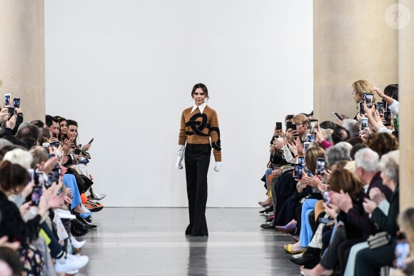 La styliste Victoria Beckham - Défilé de mode prêt-à-porter automne-hiver 2019/2020 "Victoria Beckham" lors de la London Fashion Week à Londres le 17 Février 2019.