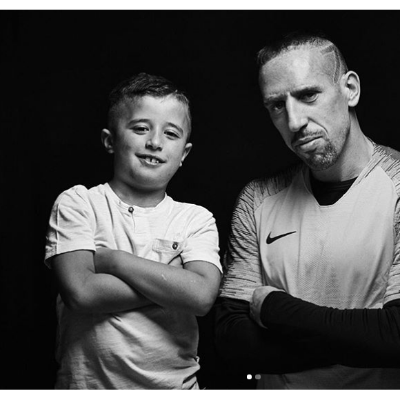 Franck Ribéry et son fils Seïf el Islam, photo Instagram.