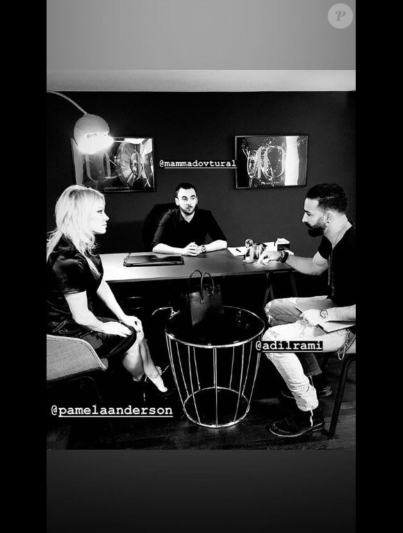 Pamela Anderson et Adil Rami à Genève, en Suisse, le 18 février 2019.