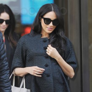 Meghan Markle, duchesse de Sussex, enceinte, est allée déjeuner avec son amie Abigail Spencer au restaurant de l'hôtel Surrey à New York City, New York, Etats-Unis, le 19 février 2019.