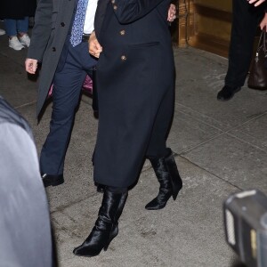 Meghan Markle, duchesse de Sussex, enceinte, et Serena Williams à la sortie du restaurant The Polo Bar dans le quartier de Upper East Side à New York City, New York, Etats-Unis, le 19 février 2019.