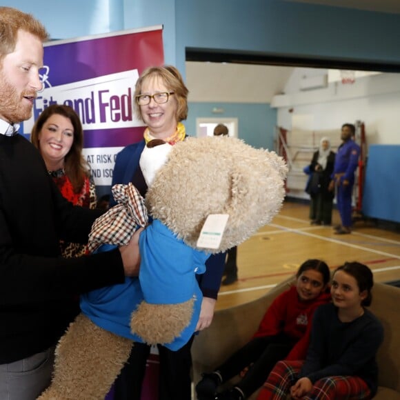 Le prince Harry, duc de Sussex, a rencontré les membres et les volontaires du centre "Streatham Youth and Community Trust's John Corfield" à Londres. Le 19 février 2019