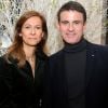 Exclusif - Manuel Valls et sa femme Anne Gravoin - 70ème anniversaire de la comédienne Andréa Ferréol au Studio Harcourt à Paris le 8 janvier 2017. © Denis Guignebourg/Bestimage