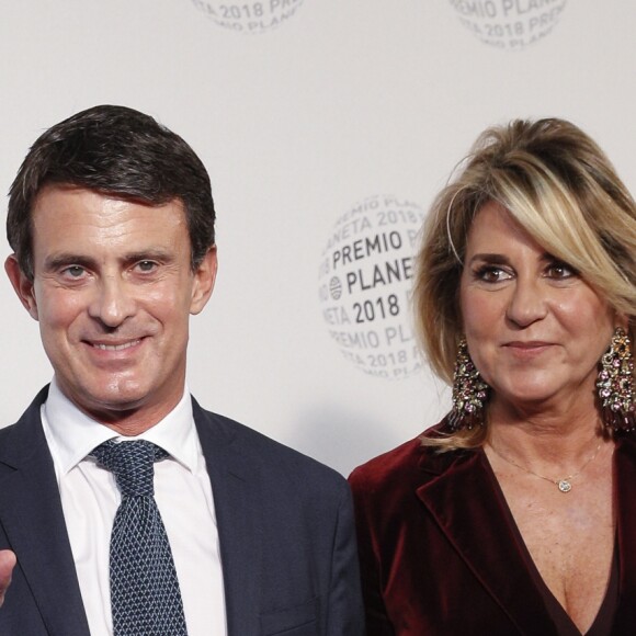 Manuel Valls et sa compagne Susanna Gallardo - Soirée "Los Premios Planeta 2018 awards" à Barcelone en Espagne le 15 octobre 2018.