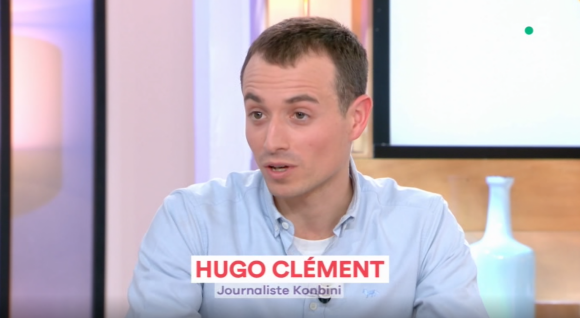 Hugo Clément répond aux accusations de harcèlement proférées par une ancienne camarade de classe le 21 février 2019 sur le plateau de "C à vous" (France 5).