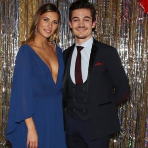 Camille Cerf (Miss France 2015) et son compagnon Cyrille lors du gala de charité le grand bal "ParAmour' à l'hôtel de ville de Paris, France, le 14 février 2019. © Denis Guignebourg/Bestimage