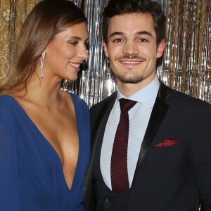 Camille Cerf (Miss France 2015) et son compagnon Cyrille lors du gala de charité le grand bal "ParAmour' à l'hôtel de ville de Paris, France, le 14 février 2019. © Denis Guignebourg/Bestimage