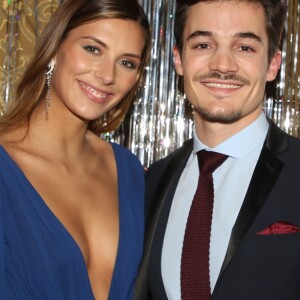 Camille Cerf (Miss France 2015) et son compagnon Cyrille lors du gala de charité le grand bal "ParAmour' à l'hôtel de ville de Paris, France, le 14 février 2019.© Denis Guignebourg/Bestimage