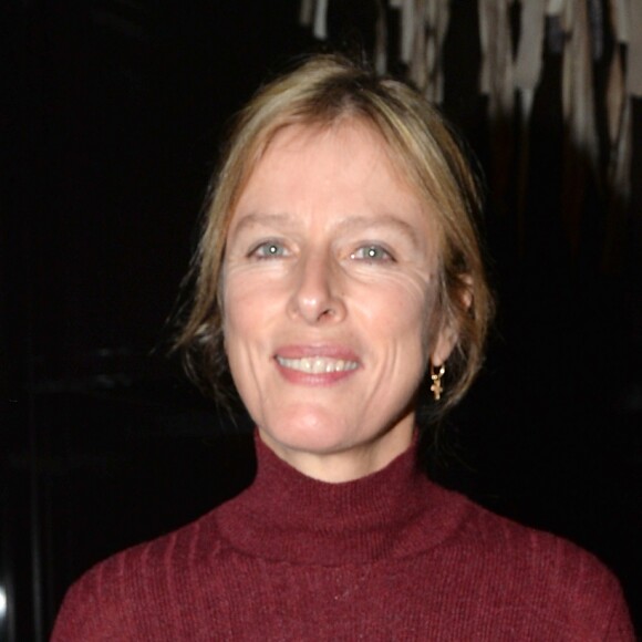 Karin Viard au concert privé du chanteur Christophe lors du Festival des Bains à Paris le 21 février 2019. A l'invitation de Jean-Pierre Marois, propriétaire des Bains, Christophe a donné un concert au Roxo, le restaurant du club. © Veeren/Bestimage