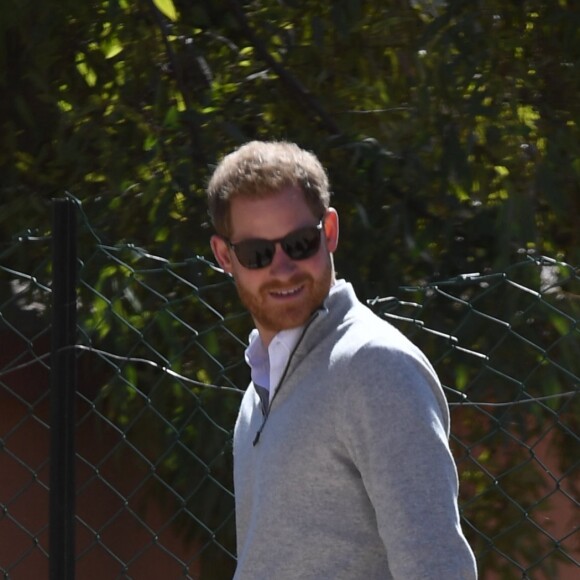 Le prince Harry, duc de Sussex, et Meghan Markle, duchesse de Sussex, enceinte, visitent le "Lycée Qualifiant Grand Atlas" dans le cadre de leur voyage officiel au Maroc, le 24 février 2019.  The Duke and Duchess visit the local Secondary School meeting students and teachers. Morocco, February 24th, 2019.24/02/2019 - Asni