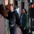 Le prince Harry, duc de Sussex et Meghan Markle (enceinte), duchesse de Sussex en visite à la Fédération Royale Marocaine de Sports Equestres à Rabat, lors de leur voyage officiel au Maroc. Le 25 février 2019