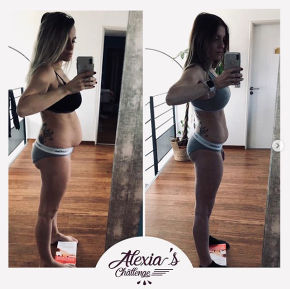 Alexia Mori dévoile son corps après deux mois de "Alexia's Challenge", le 26 février 2019.