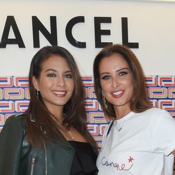 Vaimalama Chaves (Miss France 2019) et Malika Ménard (Miss France 2010) lors de la présentation de la nouvelle collection Lancel lors de la Fashion Week collection prêt-à-porter automne-hiver 2019/2020 à Paris, France, le 27 février 2019. © Coadic Guirec/Bestimage