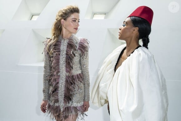 Amber Heard et Janelle Monae - Photocall du défilé de mode Prêt-à-Porter automne-hiver 2019/2020 "Giambattista Valli" à Paris. Le 4 mars 2019 © Olivier Borde / Bestimage