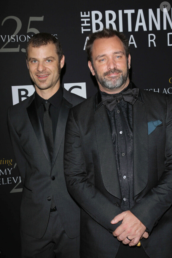 Matt Stone et Trey Parker lors des "BAFTA Britannia Awards" à Los Angeles en novembre 2012.