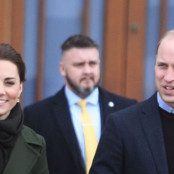 Le prince William, duc de Cambridge, et Kate Catherine Middleton, duchesse de Cambridge, à la sortie de la Blackpool Tower à Blackpool. Le 6 mars 2019