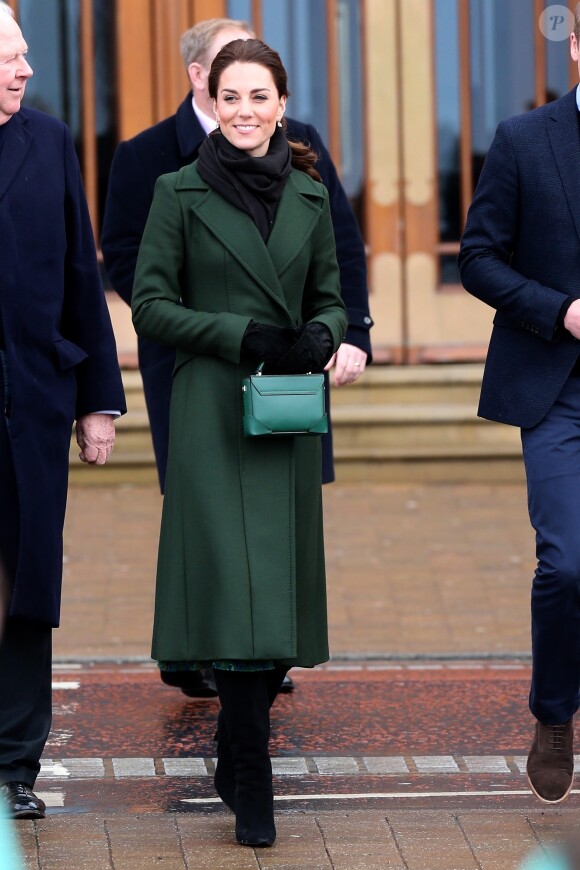 Kate Catherine Middleton, duchesse de Cambridge, à la sortie de la "Blackpool Tower" à Blackpool. Le 6 mars 2019