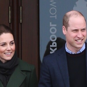 Le prince William, duc de Cambridge, et Kate Catherine Middleton, duchesse de Cambridge, à la sortie de la "Blackpool Tower" à Blackpool. Le 6 mars 2019