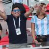 Diego Maradona et sa compagne Rocio Oliva - Célébrités dans les tribunes opposant la France à l'Argentine lors des 8ème de finale de la Coupe du monde à Kazan en Russie le 30 juin 2018 © Cyril Moreau/Bestimage